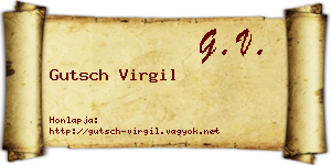 Gutsch Virgil névjegykártya